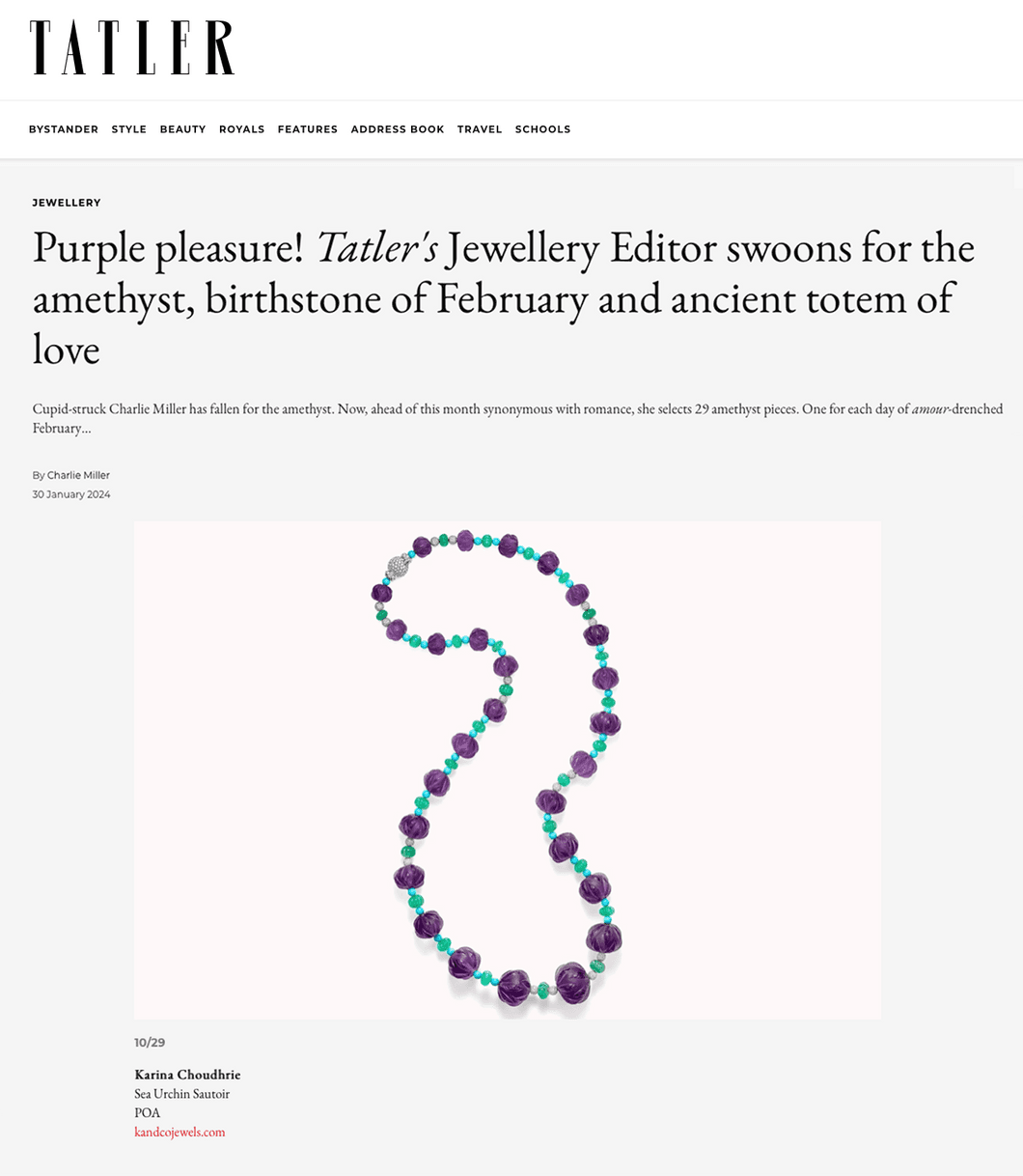 Tatler Feature: Amethyst Birthstone Edit