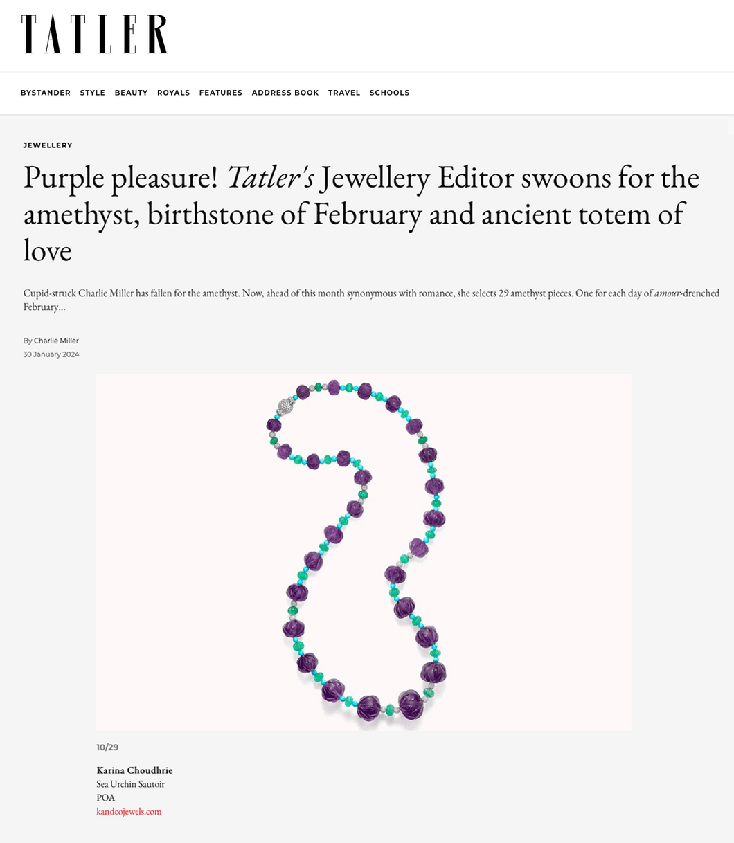 Tatler Feature: Amethyst Birthstone Edit